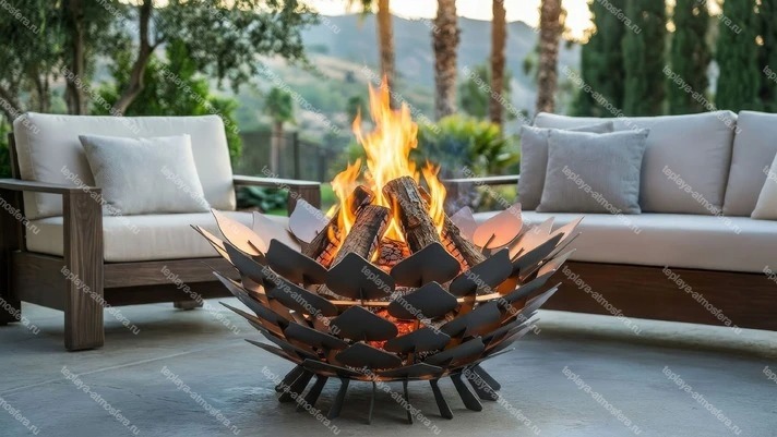 Костровая чаша Открытые Листья d=700