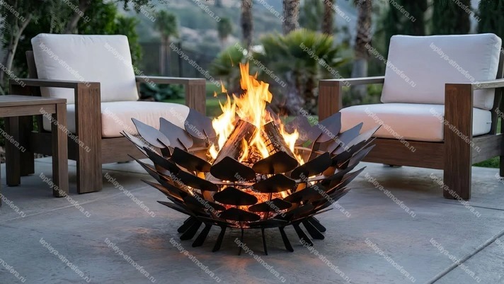 Костровая чаша Открытые Листья d=700 — изображение 2