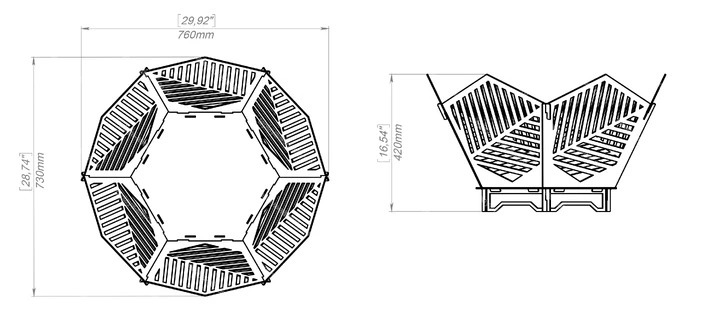 Костровая чаша Hex V3 — изображение 12