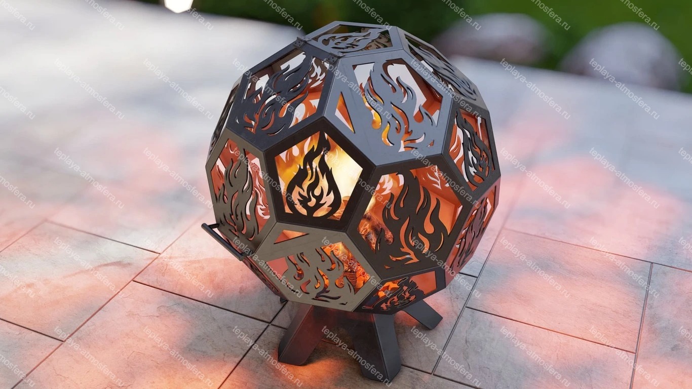 Костровая чаша Мяч Шар с крышкой — изображение 8