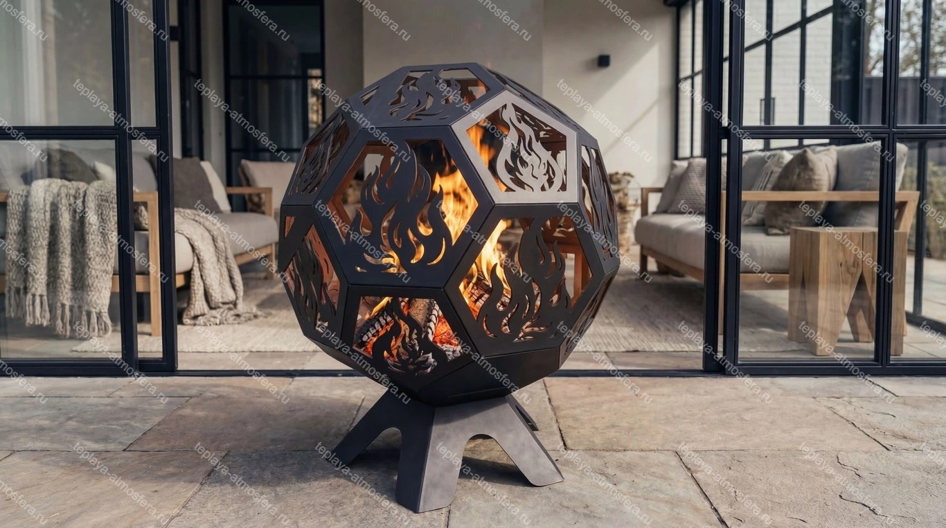 Костровая чаша Мяч Шар с крышкой