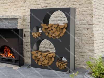 Дровница разборная большая с круглыми вырезами 1200 мм