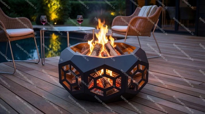 Чаша для костра восьмигранная Volumetric