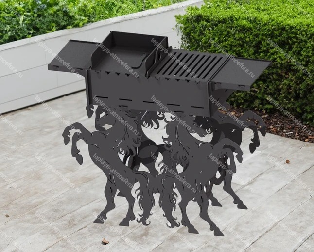 Мангал гриль Лошади