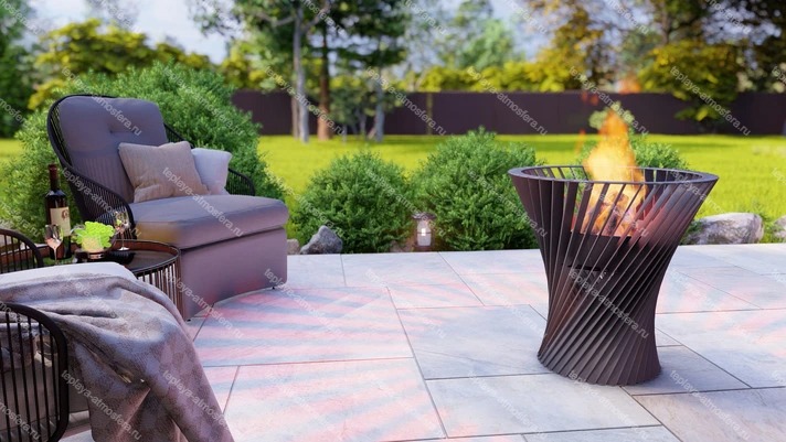 Чаша для костра Спиральная башня 625 мм — изображение 6