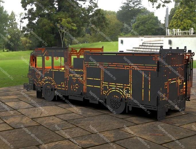 Мангал гриль Пожарная машина — изображение 4