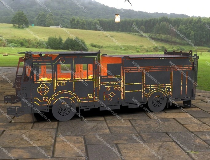 Мангал гриль Пожарная машина — изображение 5