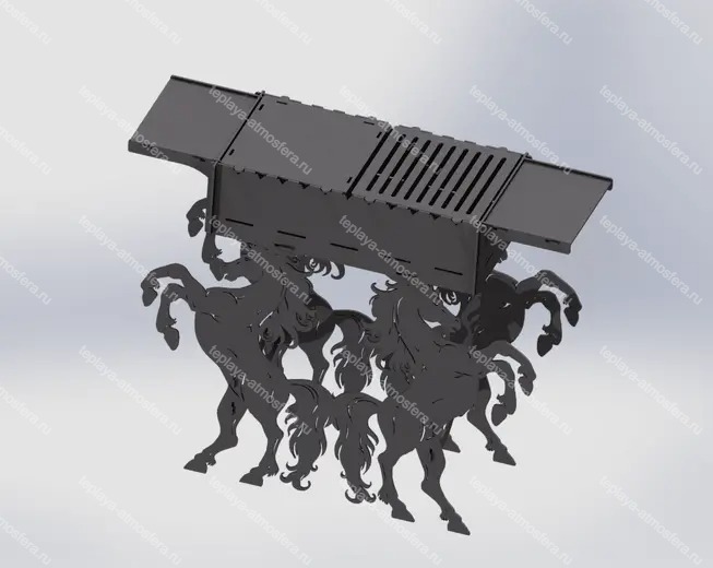 Мангал гриль Лошади — изображение 9