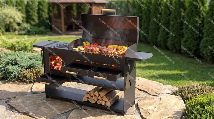 Мангал гриль Modern с печкой