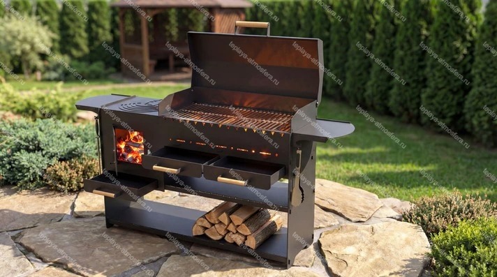 Мангал гриль Modern с печкой — изображение 4