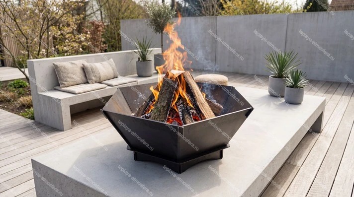 Чаша для огня шестиугольная V2