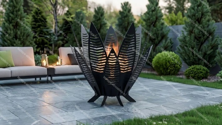 Чаша для костра Длинные листья 755 мм