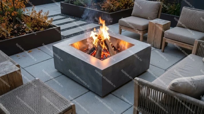 Чаша для огня квадратная Modern