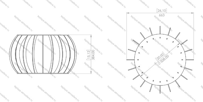 Костровая чаша-очаг Round с табуретами — изображение 20