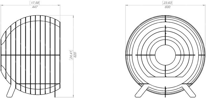 Костровая чаша Шар Сфера на ножках — изображение 12