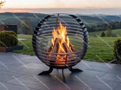 Костровая чаша Шар Сфера с вырезом