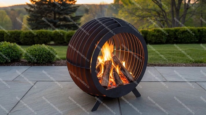 Костровая чаша Шар Сфера на ножках