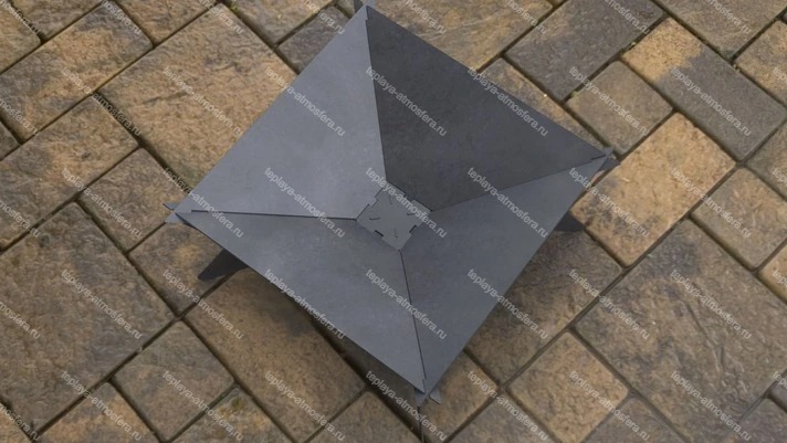 Чаша для огня квадратная разборная — изображение 3